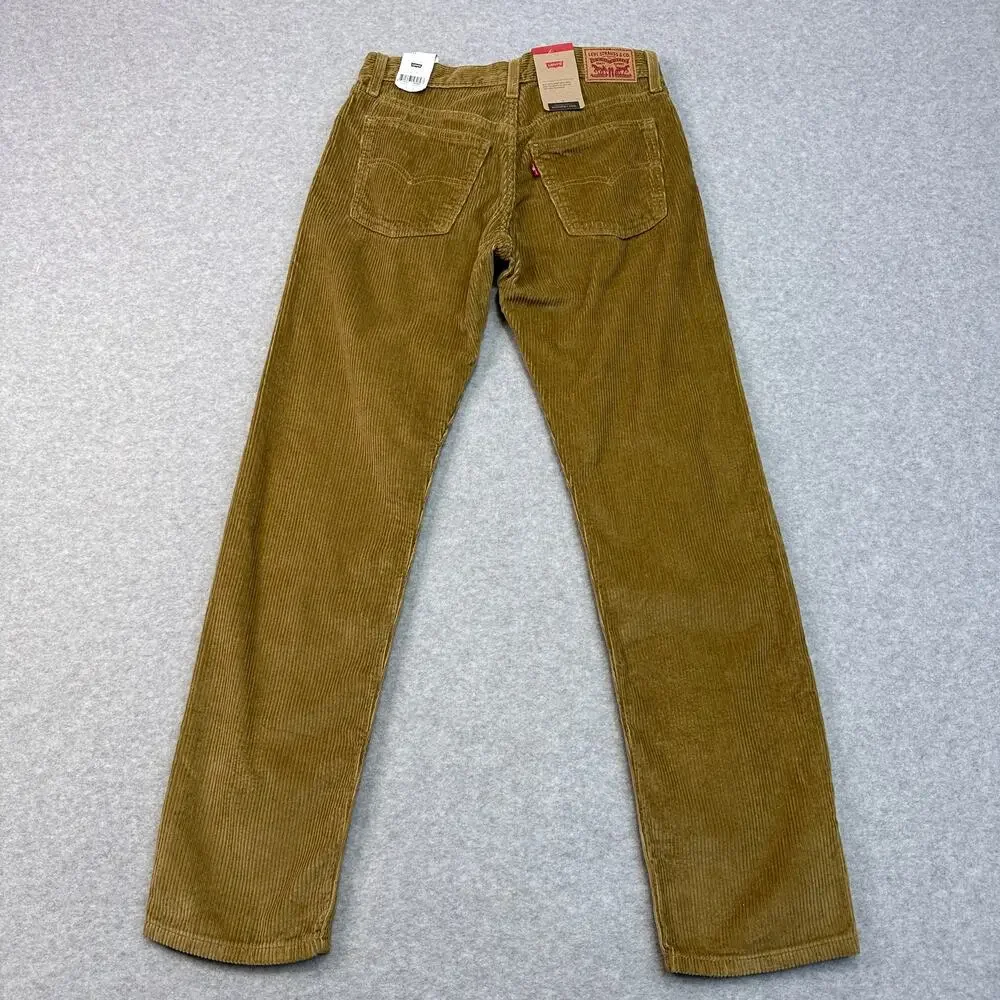 Levi's Corduroy Pants Mens 27x30 Golden Tan Straight Leg Regular Fit 5-Pocket